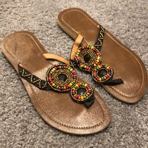 NEW NEVER WORN Boho hand crafted sandals